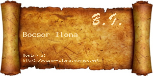Bocsor Ilona névjegykártya
